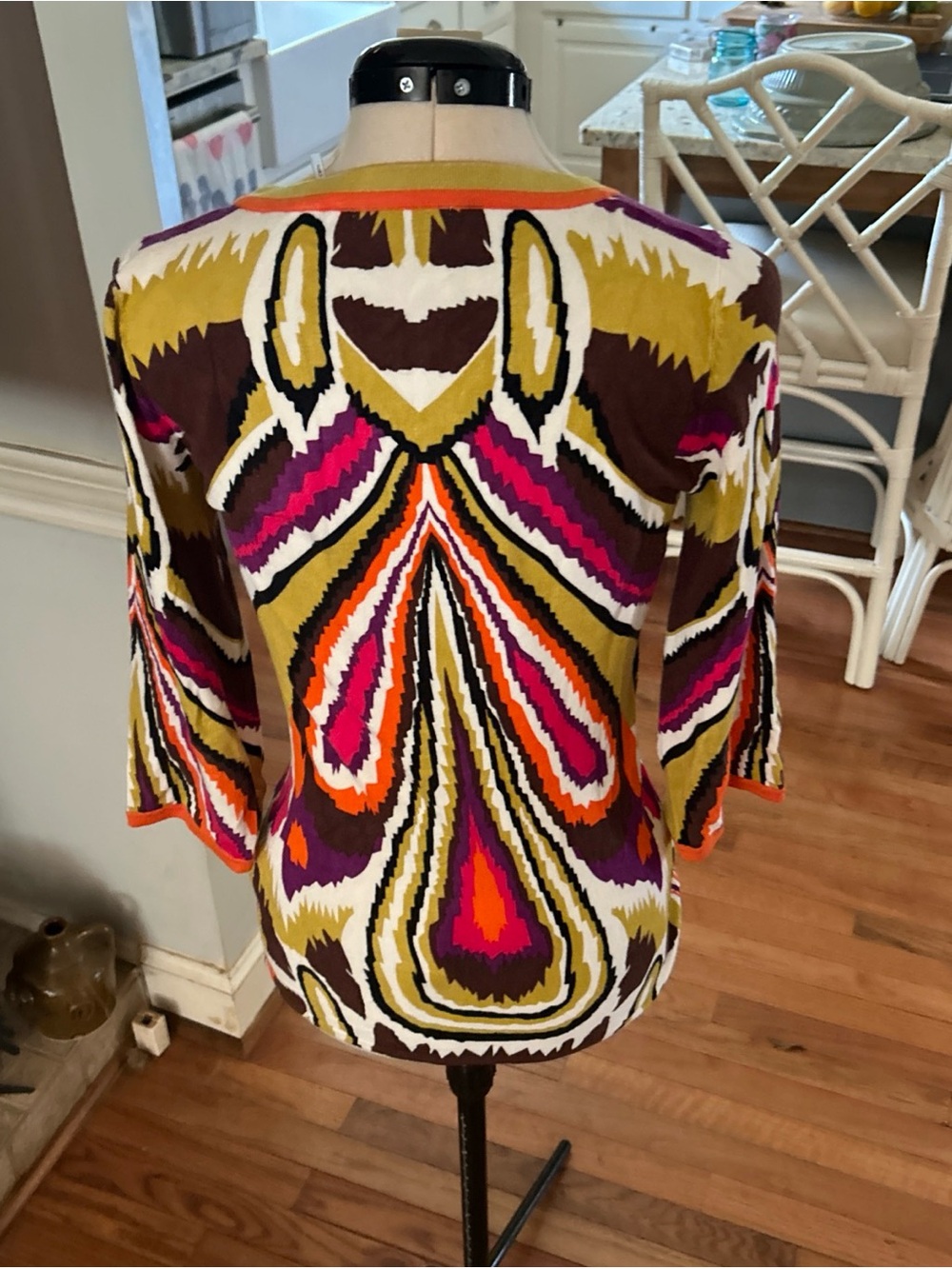 Cyrus Multicolor Lace-Up Abstract Print Tunic - Picture 3 of 5